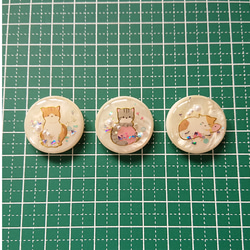 猫のボタン☆5個 s20 ネコ/動物/ボタン/カボション 7枚目の画像