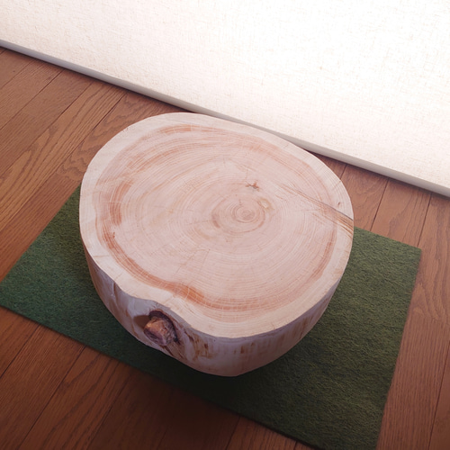 いい香り ひのきサイドテーブル ワイドサイズ・無垢無塗装