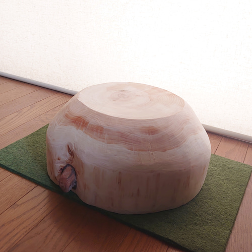 いい香り ひのきサイドテーブル ワイドサイズ・無垢無塗装