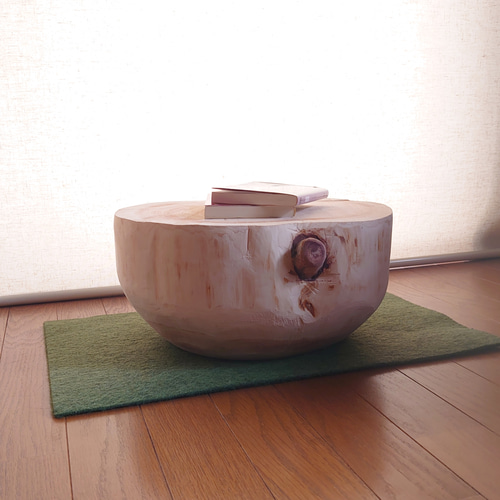 いい香り ひのきサイドテーブル ワイドサイズ・無垢無塗装