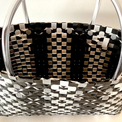 大きめプラカゴ、ppバンドバック、プラカゴバック、バック、温泉バック