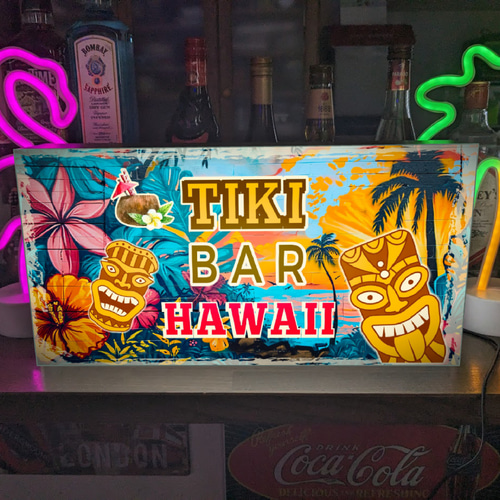 TIKI ハワイ TIKI カクテル バー ハワイ ティキ像 南国 ハイビスカス ヤシの