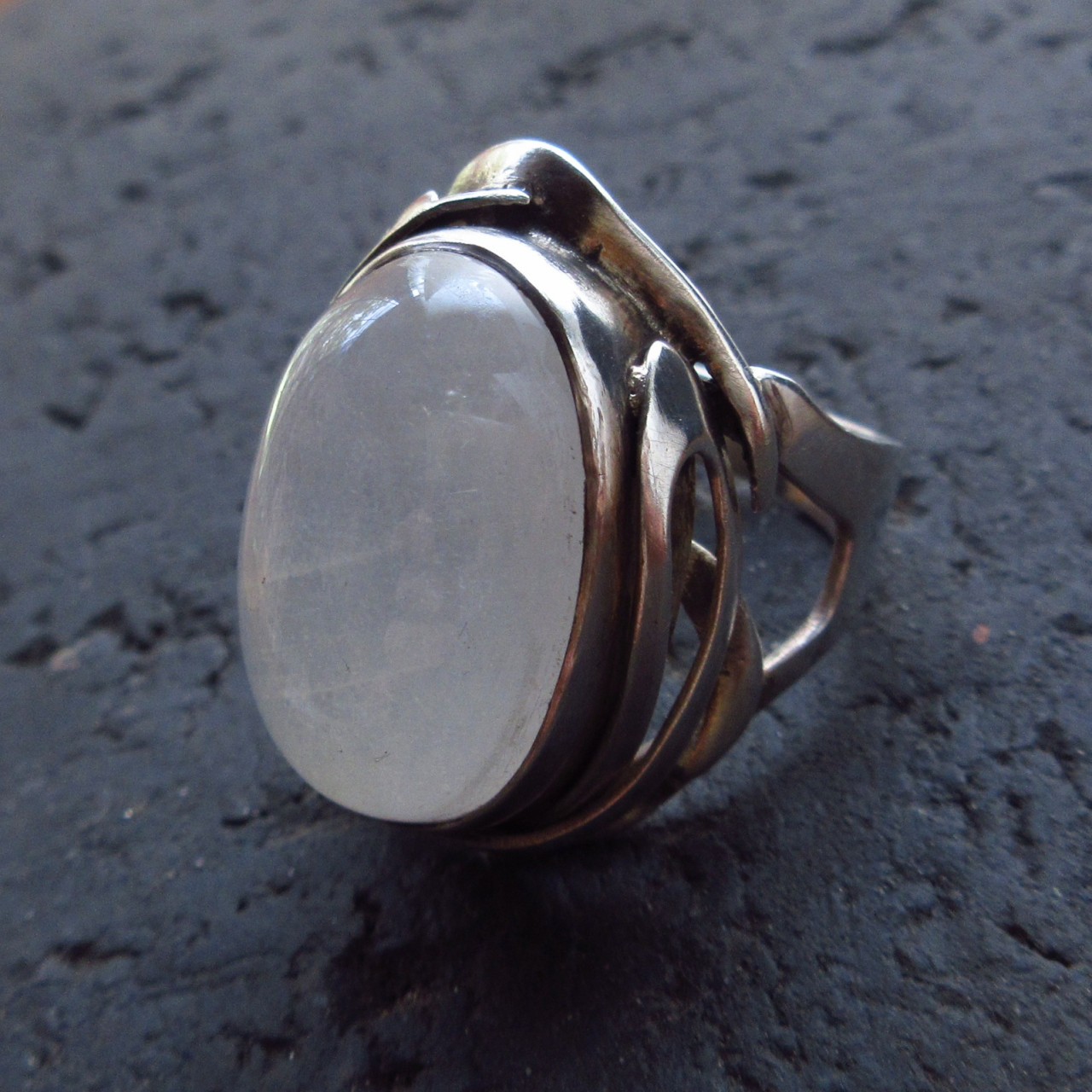 ホワイトラブラドライト　シルバーリング