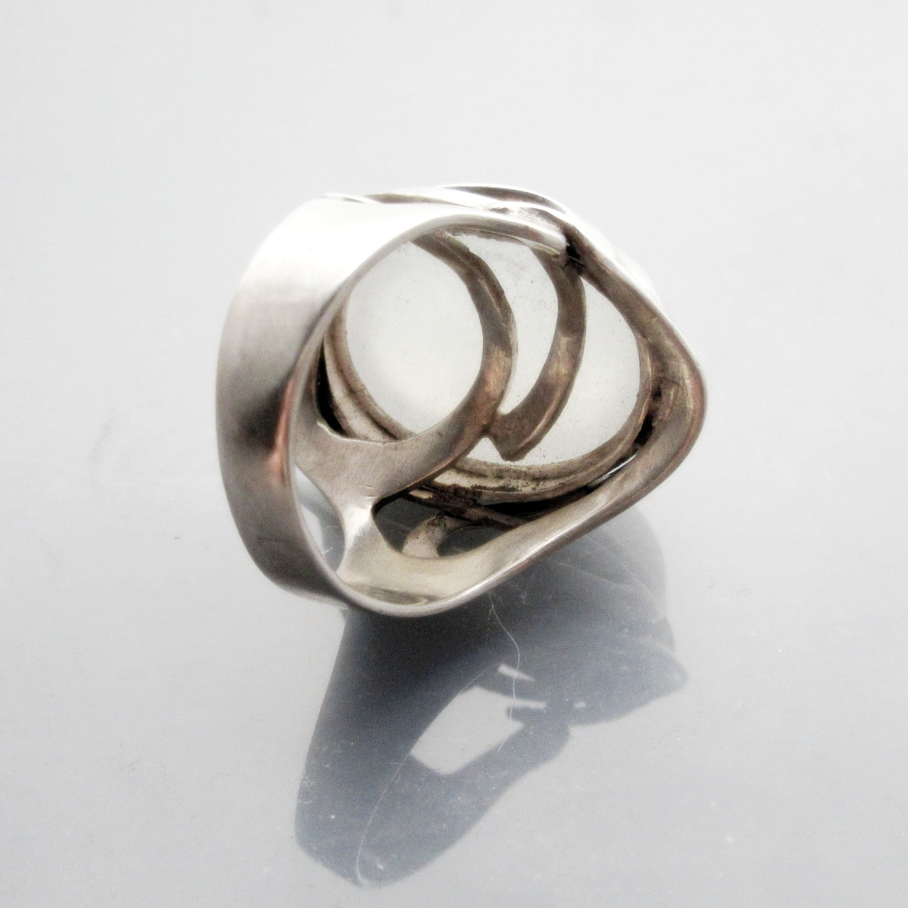 ホワイトラブラドライト　シルバーリング