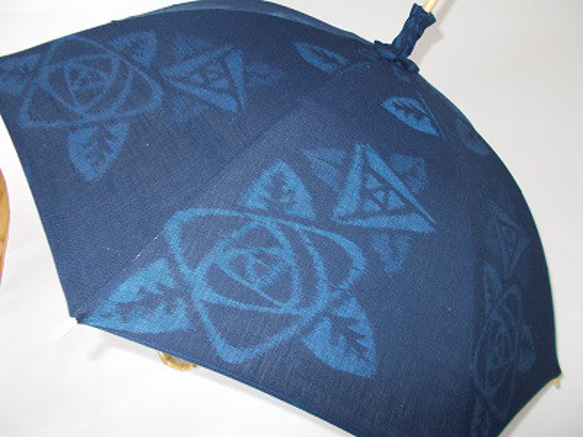 久留米絣の日傘　「聖母月」 5枚目の画像