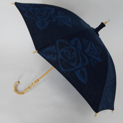 久留米絣の日傘　「聖母月」 1枚目の画像
