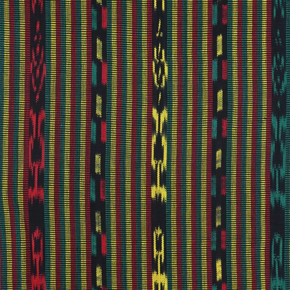 【アウトレット特価品】GTC-10（GS027）グアテマラ イカット(Ikat) 絣織 ストライプ手織り生地 1枚目の画像