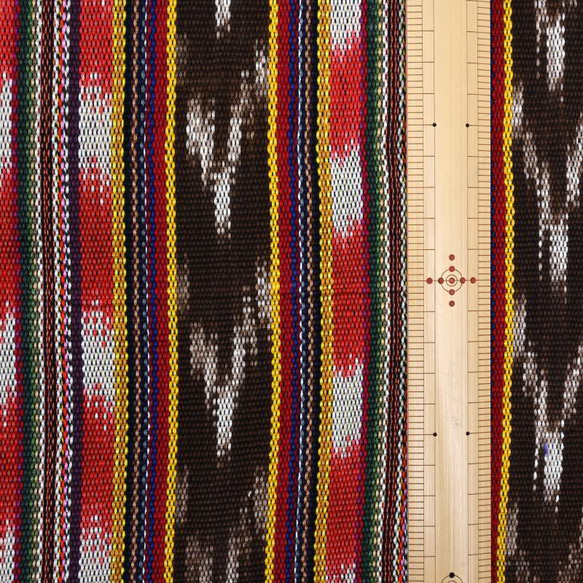 【アウトレット特価品】GTC-16（GS081）グアテマラ イカット(Ikat) 絣織 ストライプ手織り生地 2枚目の画像