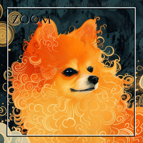 【インターステラー (星ノ間)  - ポメラニアン犬 No.7】宇宙 星空 アートポスター 犬の絵 犬の絵画 3枚目の画像