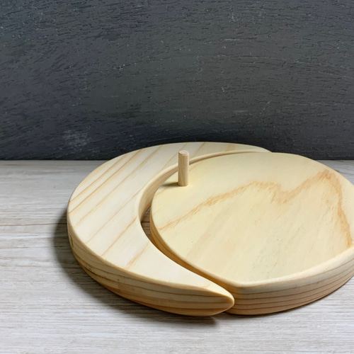 木製 月飾りオブジェ 4月 桜とうさぎ～春のインテリア 季節飾り 玄関