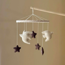 Swan Mobile / 白鳥のモビール / gray 雑貨・その他 May felt mobile