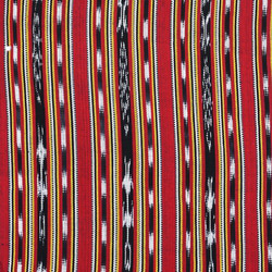 【アウトレット特価品】GTC-11（GS184）グアテマラ イカット(Ikat) 絣織 ストライプ手織り生地 1枚目の画像