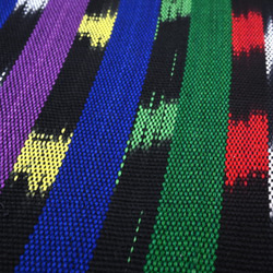 【アウトレット特価品】GTC-05（GS244）グアテマラ イカット(Ikat) 絣織 ストライプ手織り生地 3枚目の画像