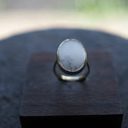 dendritic agate brass ring (shunshuu) 6枚目の画像