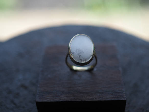 dendritic agate brass ring (shunshuu) 6枚目の画像