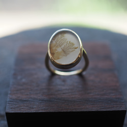 dendritic agate brass ring (shungyou) 6枚目の画像