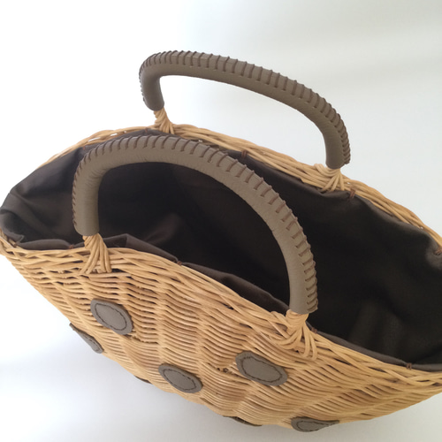 かごバッグ ドットマドレーヌ 本革 かごバッグ remiricocco 通販