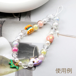 M12957  3個  メタルビーズ 大穴ビーズ ハート型 エポ付き ゴールド 10×11mm  3 x（1ヶ） 4枚目の画像