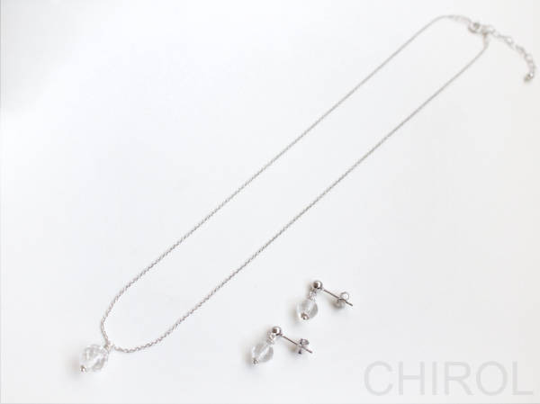 【セット販売】●  クォーツ  ネックレスとピアス ● / SV925