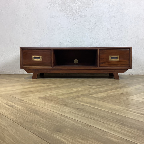 アンティーク調 マホガニー 無垢 TV台 テレビ台 ローボード W120