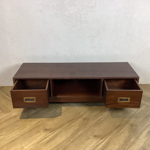 アンティーク調 マホガニー 無垢 TV台 テレビ台 ローボード W120