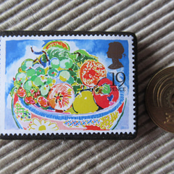 イギリス　切手ブローチ 9574 3枚目の画像