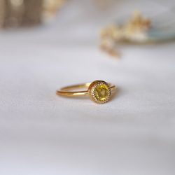 [送料当方負担] SV925 Round Sphene Ring(RSV026_Sph) 2枚目の画像