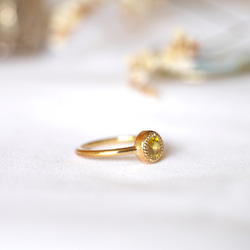 [送料当方負担] SV925 Round Sphene Ring(RSV026_Sph) 7枚目の画像