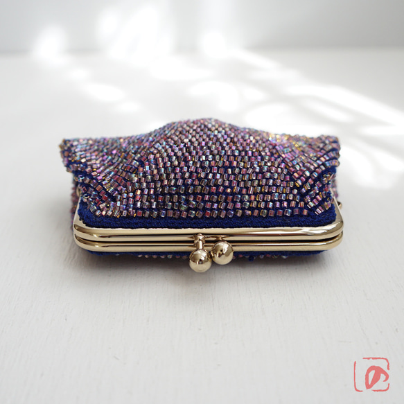 Ba-ba handmade Seedbeads crochet square pouch No.1976 第4張的照片