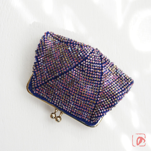 Ba-ba handmade Seedbeads crochet square pouch No.1976 第5張的照片