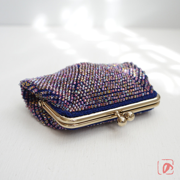 Ba-ba handmade Seedbeads crochet square pouch No.1976 第3張的照片