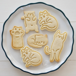 スコ座り猫（スタンプ付き）　クッキー型・クッキーカッター 2枚目の画像
