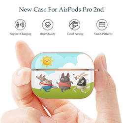 AirPods Pro 2世代ケース / ローズゴールド / 犬のレース 6枚目の画像