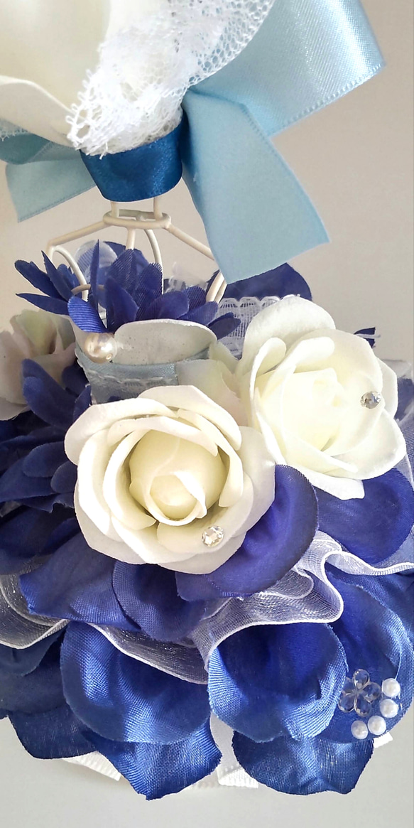 バレエの発表会の贈り物に♡ブルーのパフュームフラワーミニドール♡ 10枚目の画像