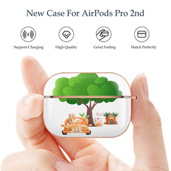 AirPods Pro 2世代ケース / ローズゴールド / ウサギ宅配 6枚目の画像
