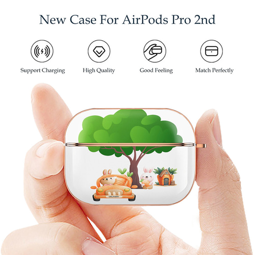 AirPods Pro 2世代ケース / ローズゴールド / ウサギ宅配 その他 