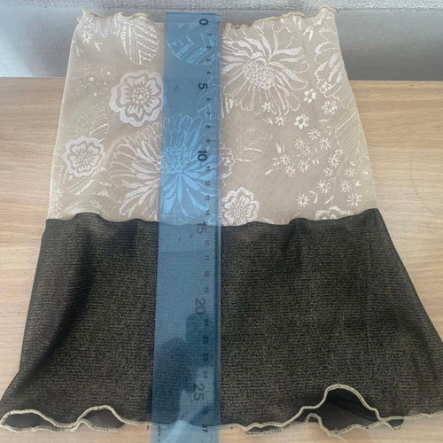 綿100%ラベンダー色レースシングルウェーブ手作り手染めネック  