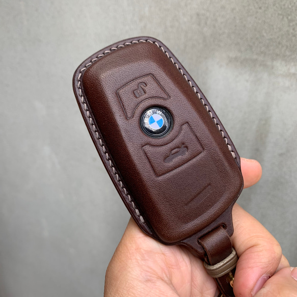 BMW ブッテーロ（イタリア） レザーキースーツスマートキーケース なめせる革小物 オリジナルレザー 3枚目の画像