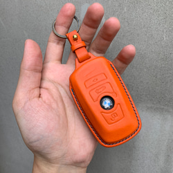 BMW ブッテーロ（イタリア） レザーキースーツスマートキーケース なめせる革小物 オリジナルレザー 2枚目の画像