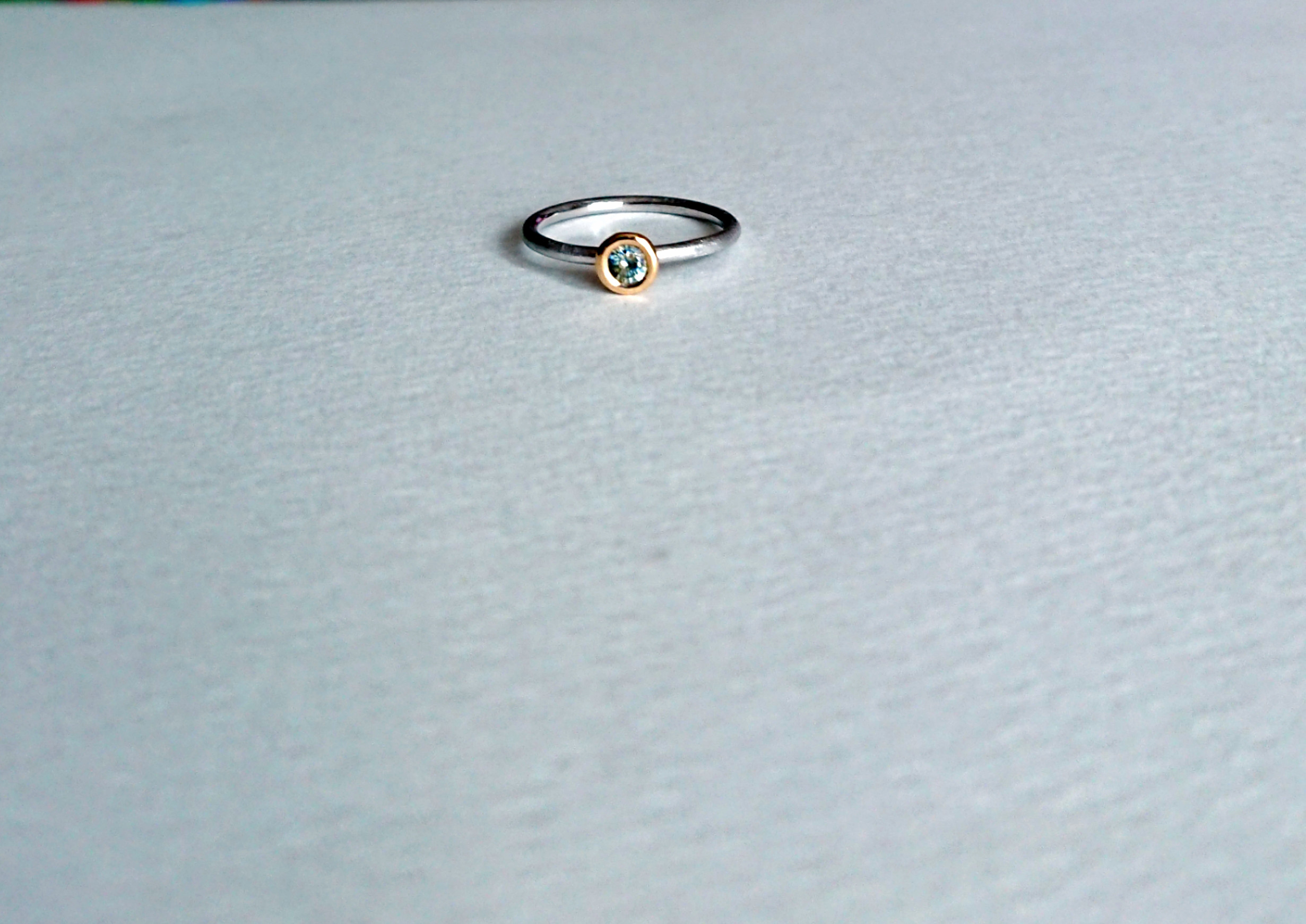 ☆5周年記念 5P限定☆希少 粋×熱帯魚なバイカラーサファイア K18 Pt900 ピンキーリング 26,250円