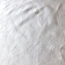 リネンシーツ　フラット ダマスク織　ダブルサイズ　大きな白い布_ 12Cle17 4枚目の画像