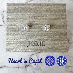 【JORIE】Heart & Cupid ♡美しい輝き一粒極上ピアス／イヤリング　サージカルステンレス刻印　 9枚目の画像