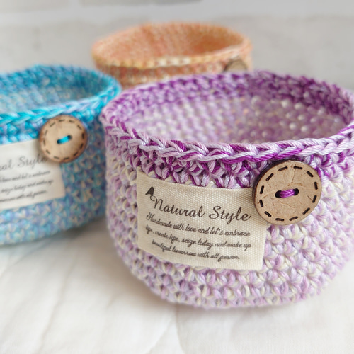 かぎ針編み】さくら🌸小物入れの編み方｜Crochet cherry