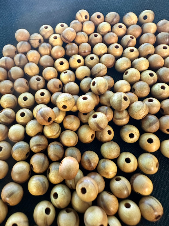 ウッドビーズ（wooden beads）　松7mm　100pcs 3枚目の画像