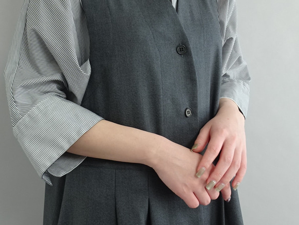 [2way] 四季通用馬甲洋裝&lt;灰色&gt; 第10張的照片