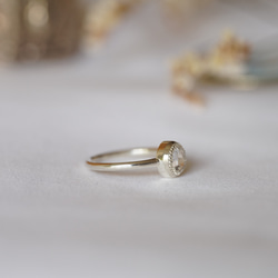 Round rose cut White Topaz Ring(RSV028_WTo) 7枚目の画像