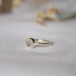 Round rose cut White Topaz Ring(RSV028_WTo) 3枚目の画像