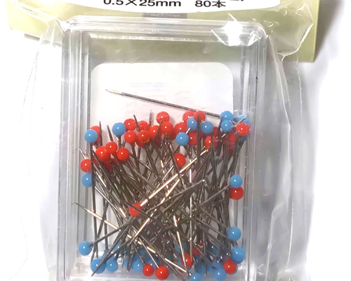 パッチワークまち針（短）80本入 太さ0.5mmx長さ25mm その他素材