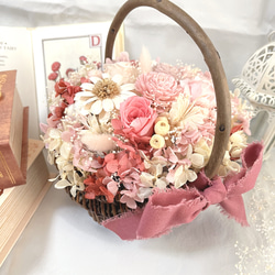 くすみピンクのハーフリース ハーフリース リース 秋リース 秋 敬老の