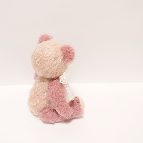 専用　ヴィンテージ ピンク テディベア 約15cm ❤️ビンテージ❤️ピンクのイギリスベア アンティークベア